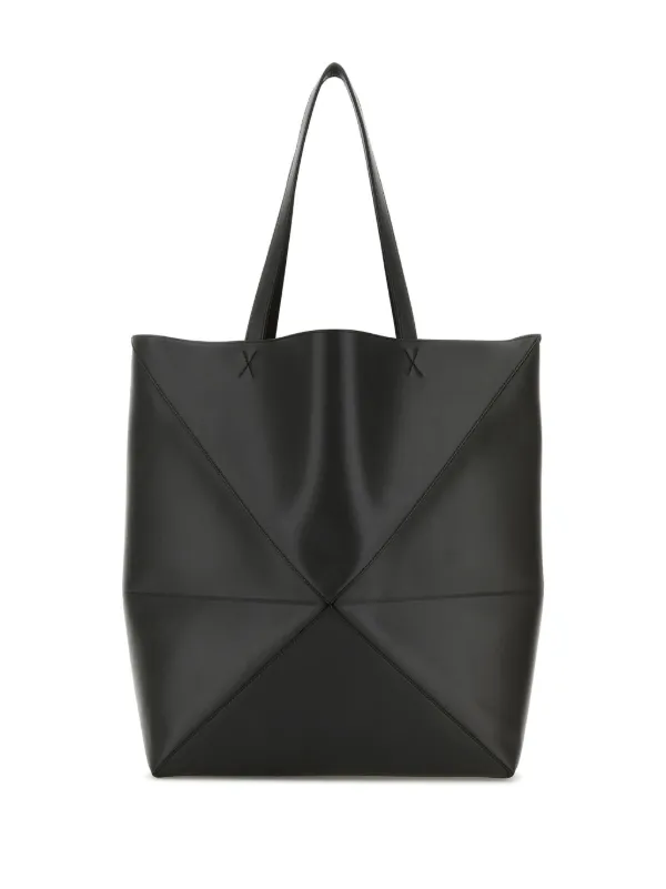 ショルダーバッグ LOEWE Dark Grey Leather Large Puzzle Fold Shopping Bag LOEWE Puzzle Fold Tote Bag | Grey | FARFETCH
