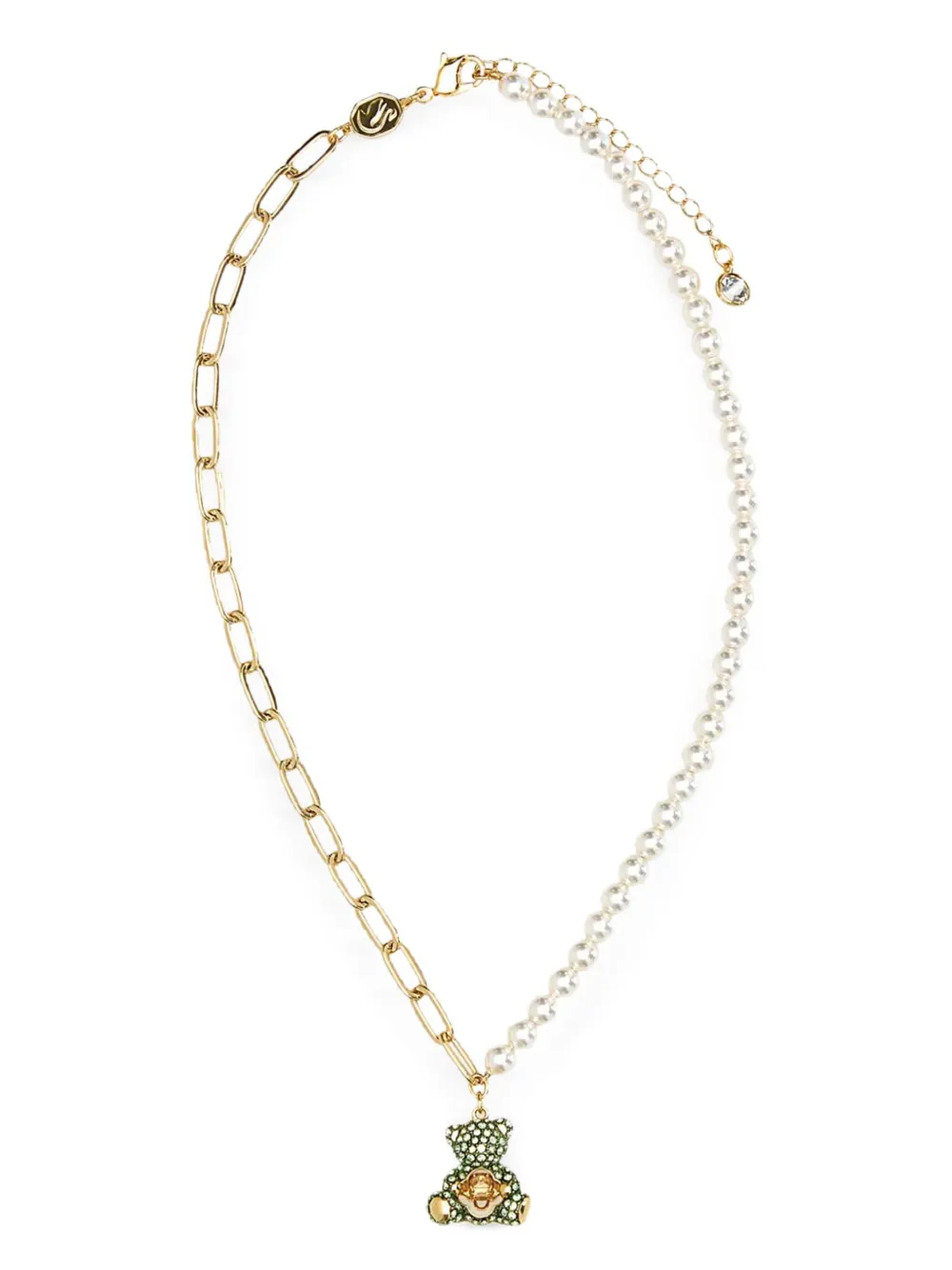 Swarovski テディベア ネックレス - ゴールドトーン Swarovski テディベア ネックレス - ゴールドトーン