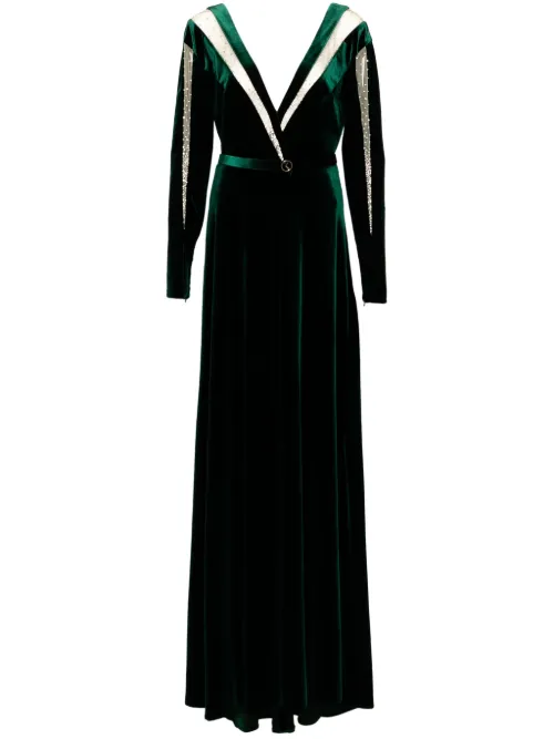 Robe longue en velours - Saiid Kobeisy - Modalova