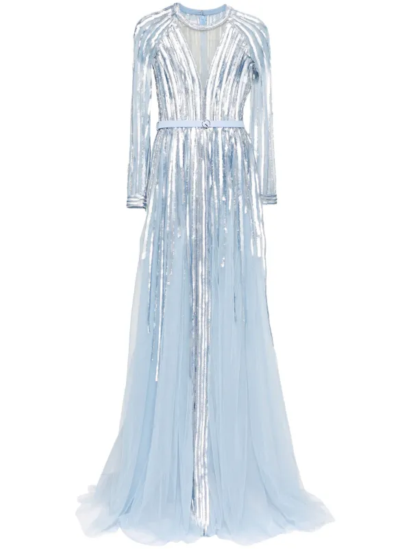 saiid kobeisy evening dresses Betsy & Adam Cowl Neck Prom Dress A5580 main image 1