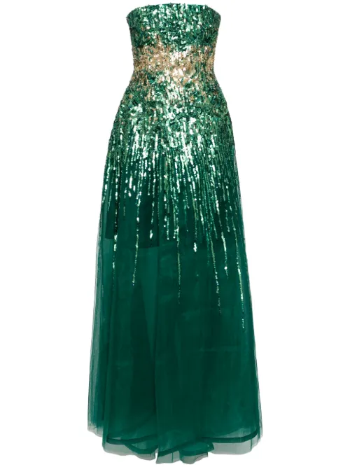 Robe bustier à broderies - Saiid Kobeisy - Modalova