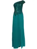 Saiid Kobeisy one shoulder sequin long dress - Green