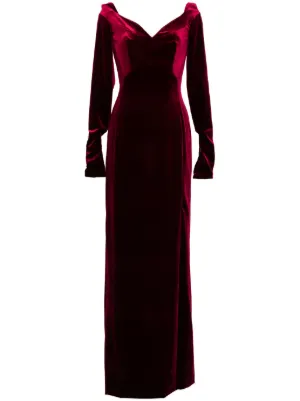 オールインワン・サロペット Saiid Kobeisy Jersey Pleated Long Dress Jersey pleated long dress – Saiid Kobeisy Online
