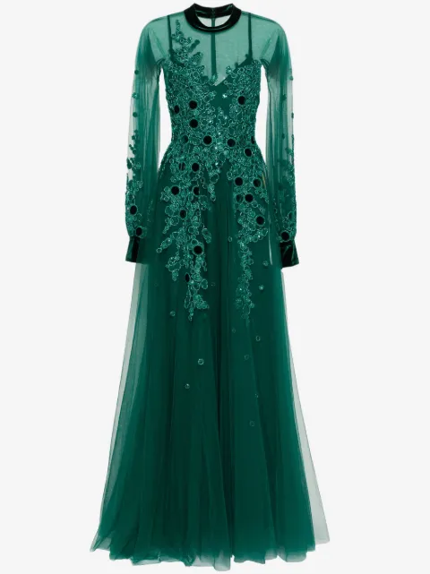 Saiid Kobeisy vestido con tul bordado