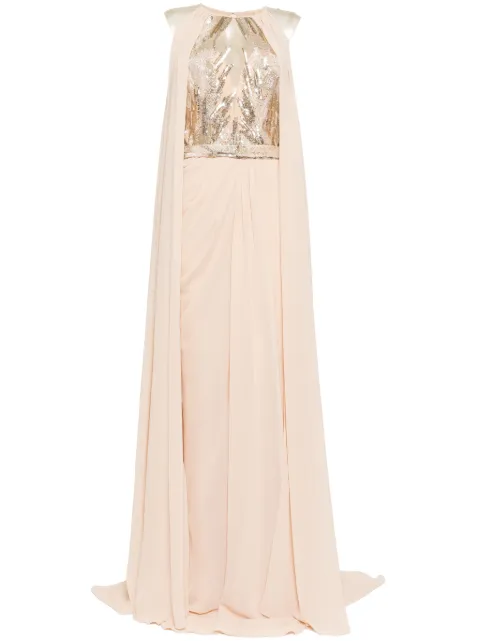 Saiid Kobeisy pleated cape dress