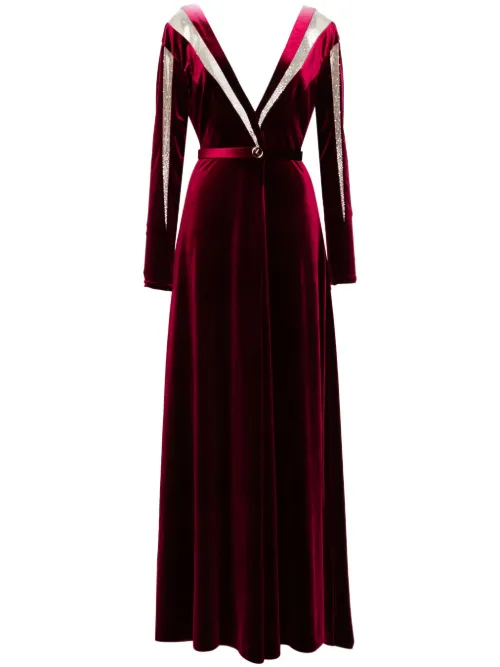 Robe longue en velours - Saiid Kobeisy - Modalova