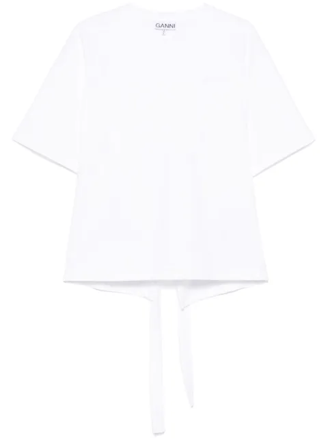 GANNI tied-up T-shirt