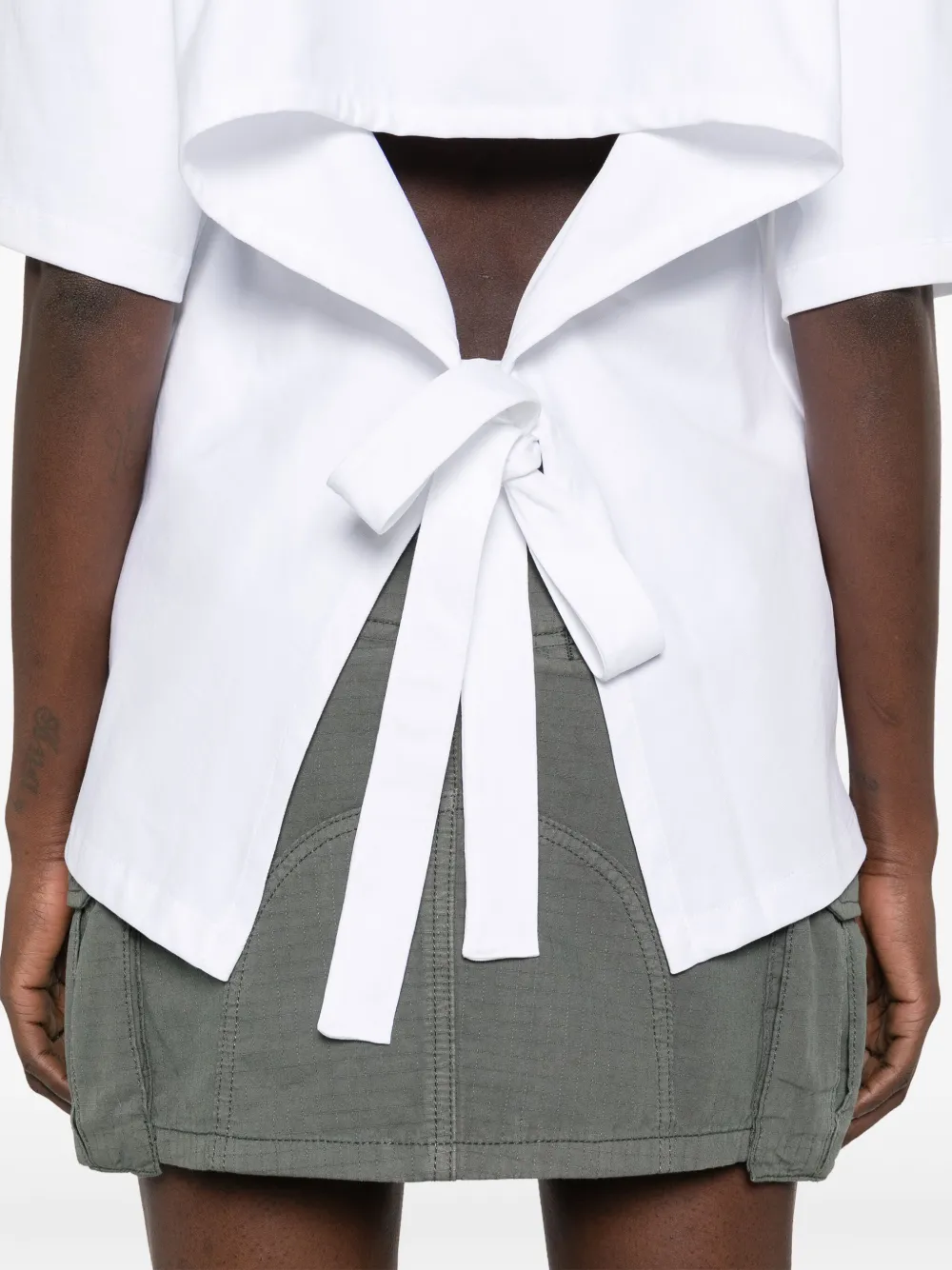 GANNI Gestrikt T-shirt Wit
