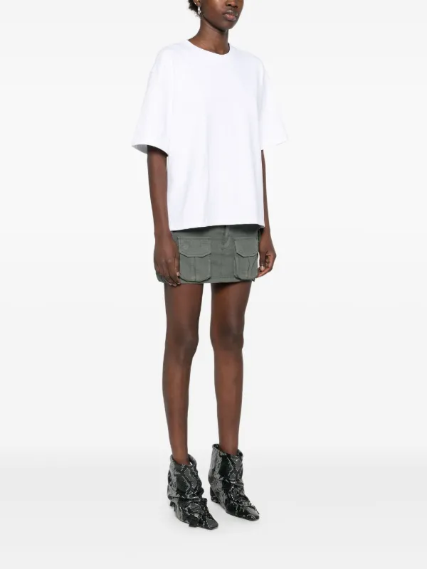 GANNI tied-up T-shirt | White | FARFETCH