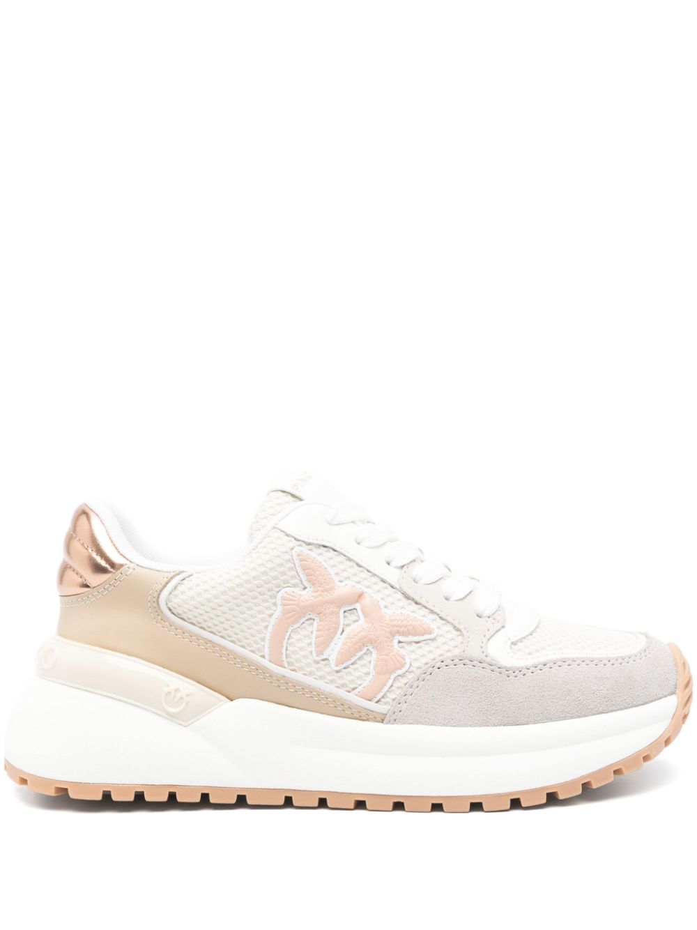 PINKO Love Birds-appliqué sneakers Neutrals