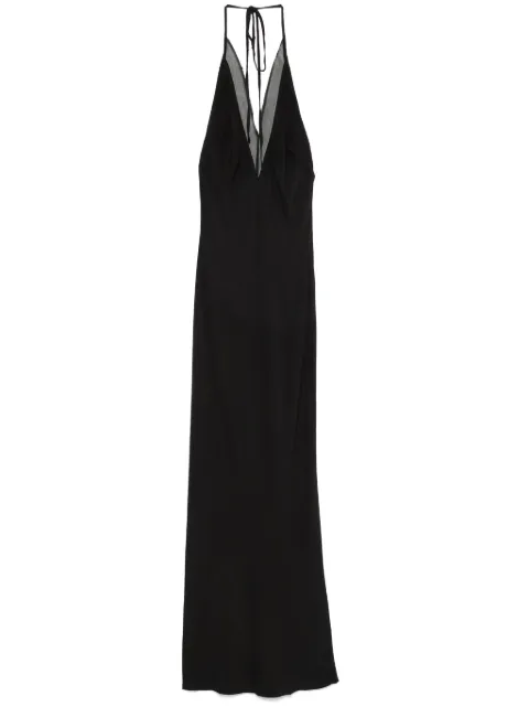 St. Agni silk mesh bias dress 