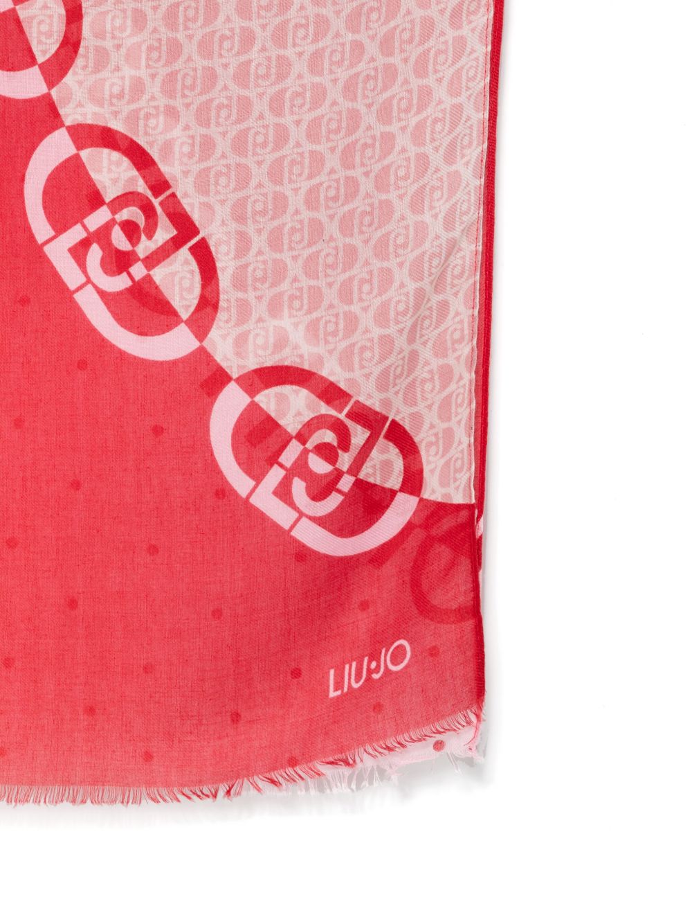 LIU JO logo-print scarf - Rood