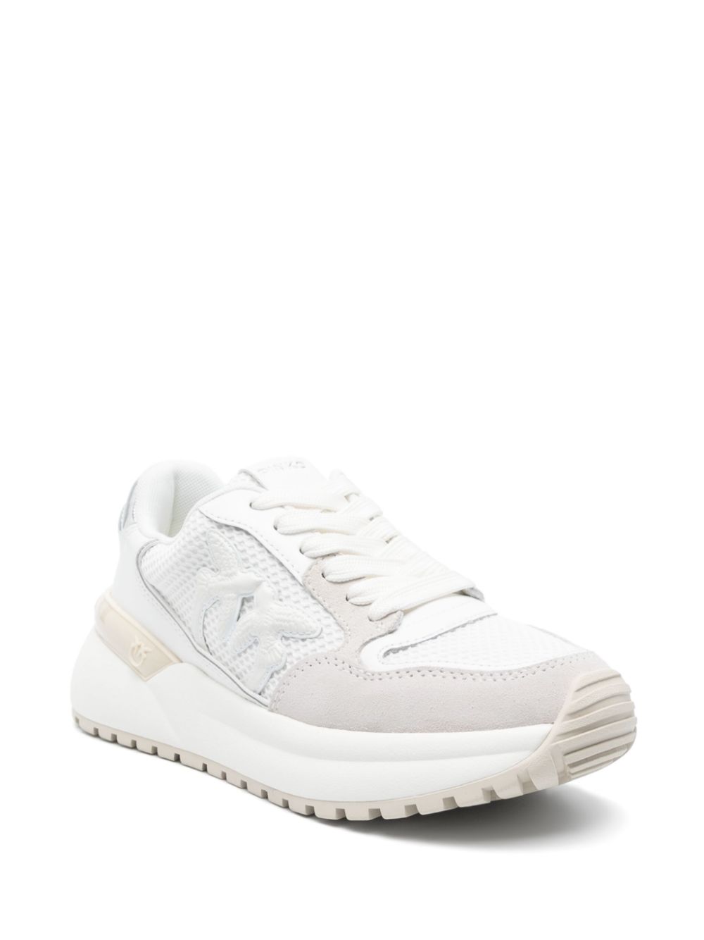 PINKO Love Birds-appliqué sneakers White