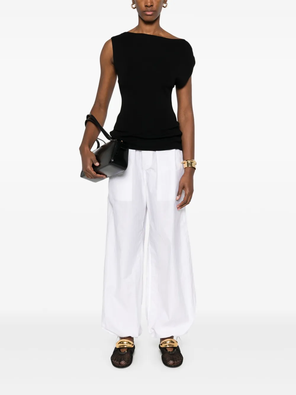 St. Agni Asymmetrische top - Zwart