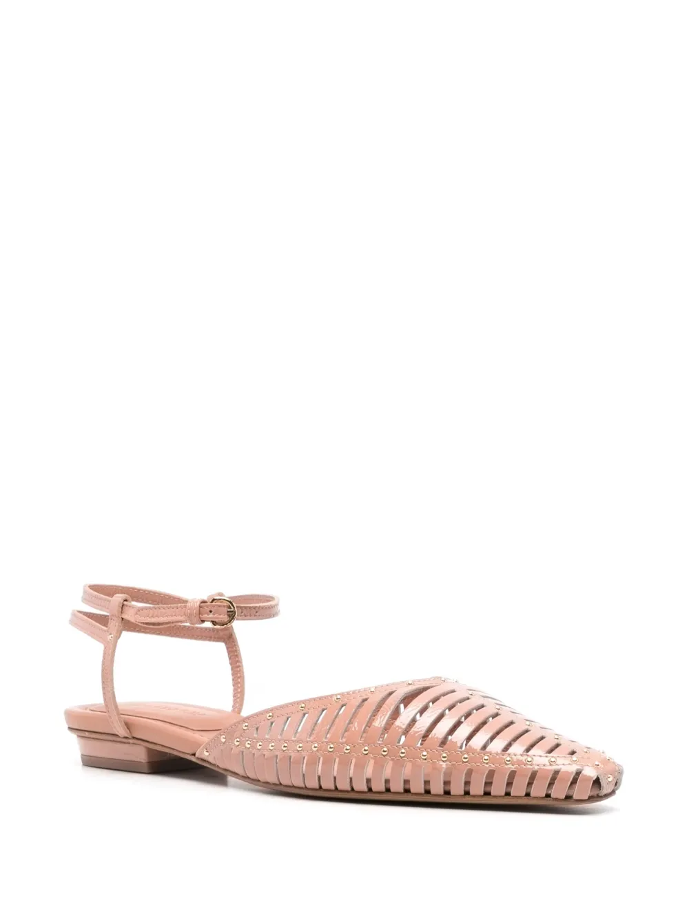 Ulla Johnson patent-leather ballet flats Pink