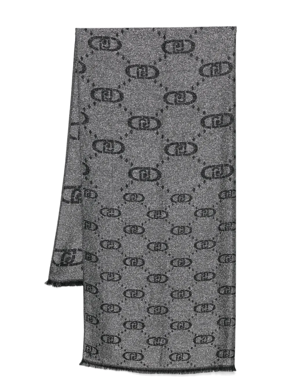 Liu •jo Monogram Scarf In Black