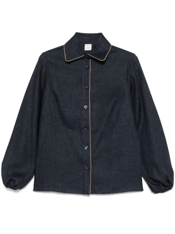 Eleventy Linen Shirt in Blue