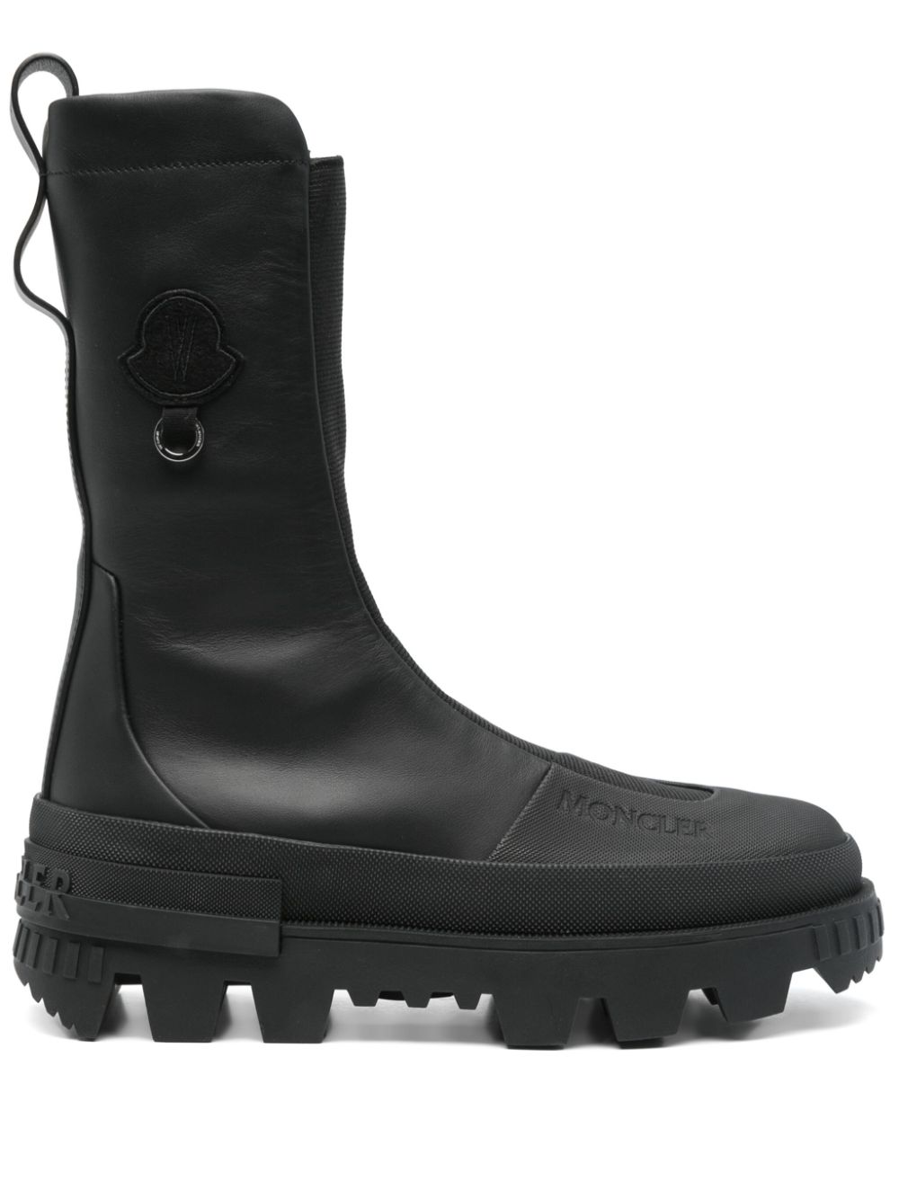 Moncler leather ankle boots – Black