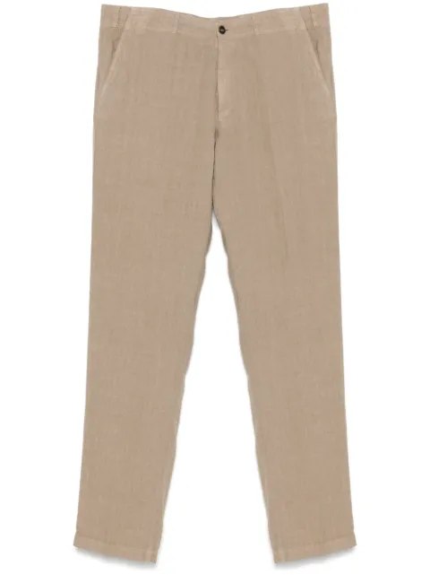 Corneliani linen tapered-leg trousers