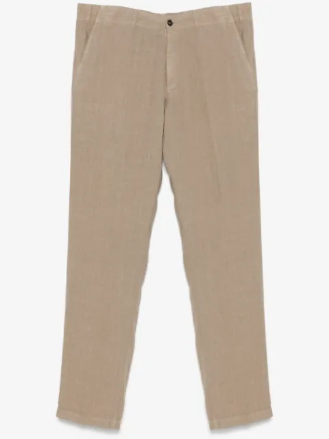 Corneliani зауженные льняные брюки