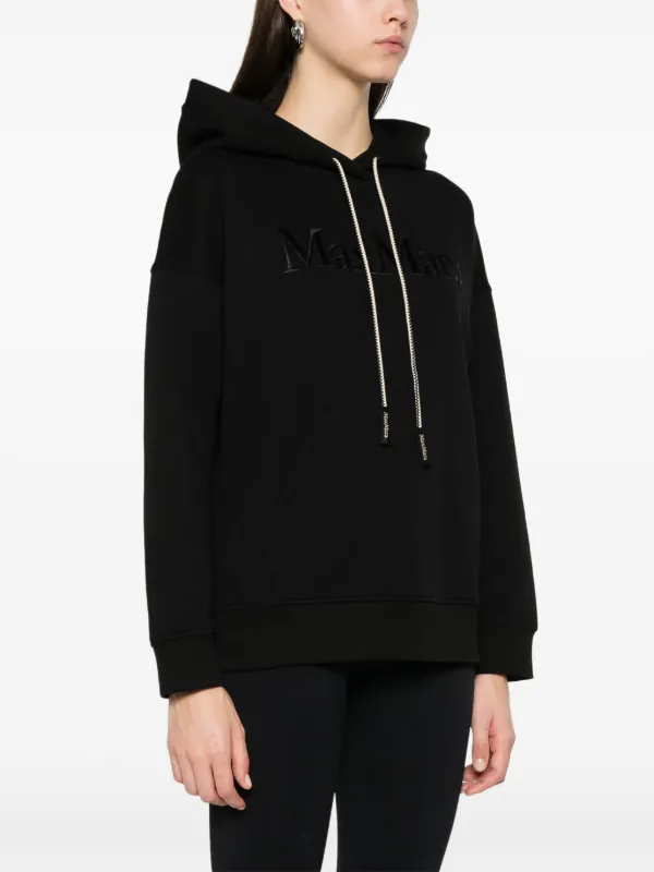 アウターその他 MAX MARA 24FW Black Wool Cashmere Hooded Zip-up ATRENCH 010 MAX MARA 24FW BLACK ATRENCH WOOL CASHMERE HOOD ZIP UP