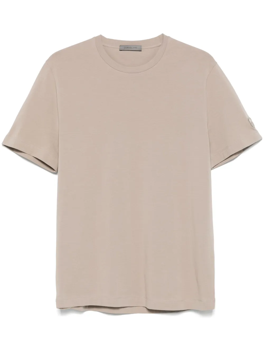 Corneliani T-shirt met geborduurd logo Beige