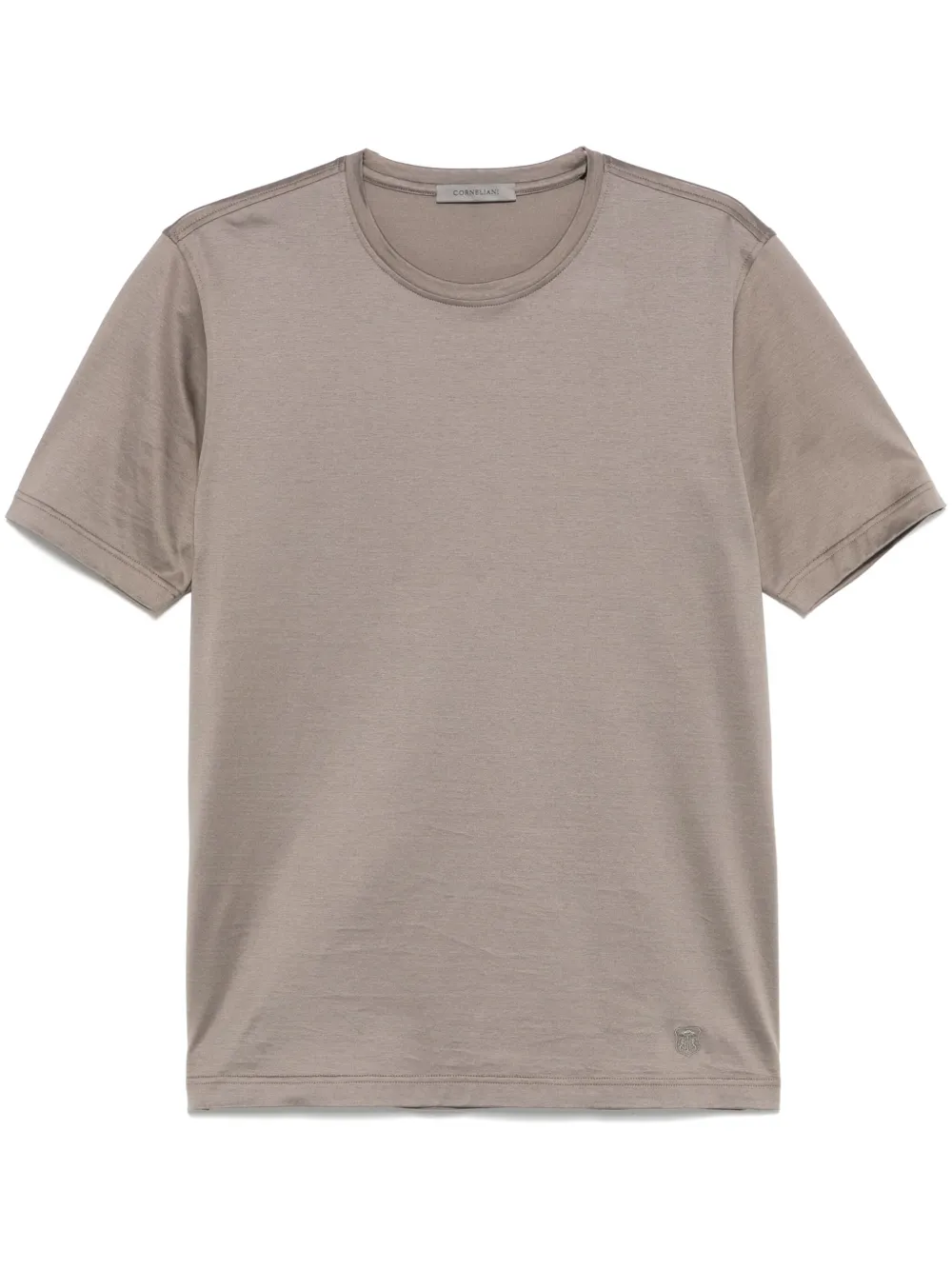 Corneliani T-shirt met geborduurd logo Grijs