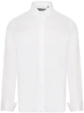 Corneliani curved hem button-up shirt - White