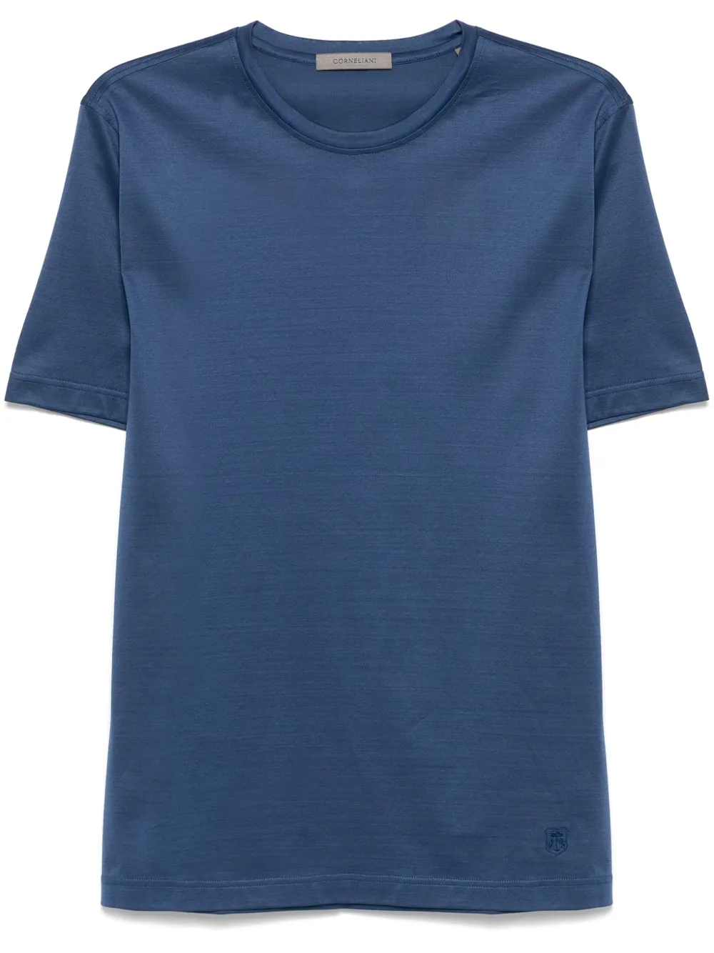 Corneliani T-shirt met geborduurd logo Blauw