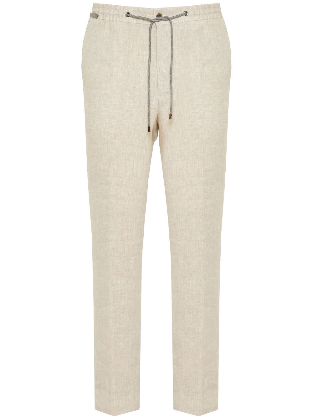 Corneliani Linnen broek Beige