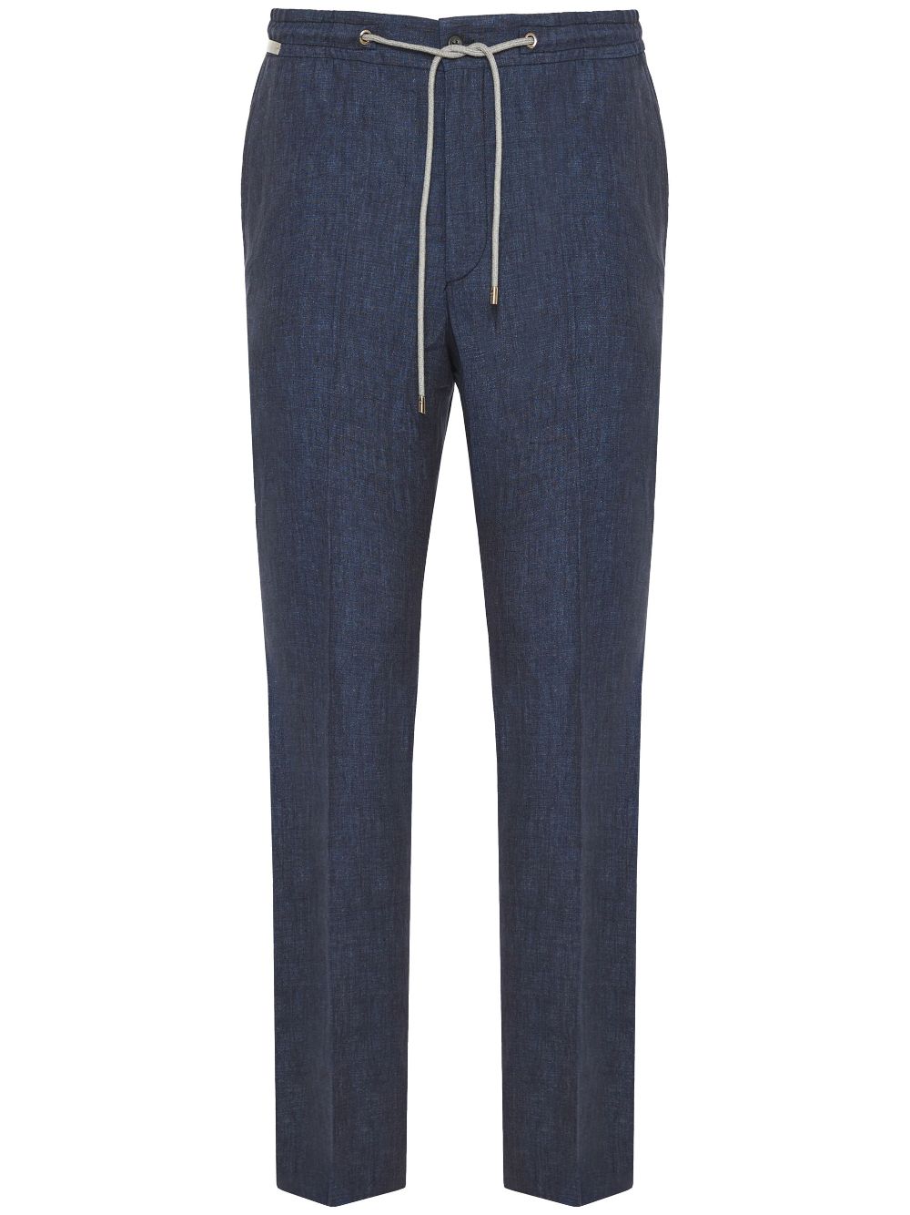 Corneliani Linnen broek Blauw