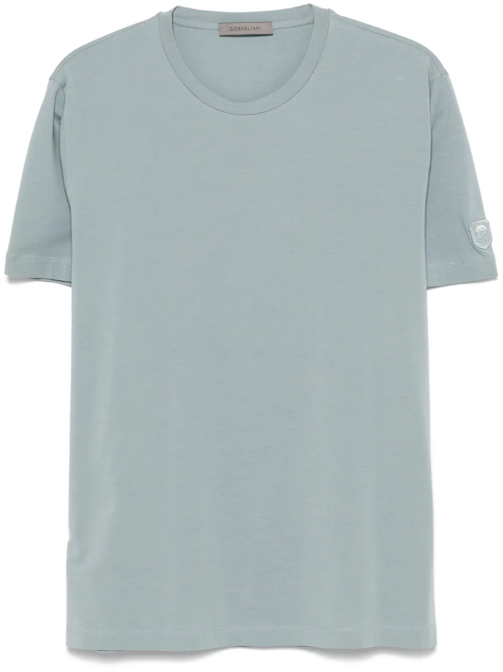 Corneliani T-shirt met geborduurd logo Blauw