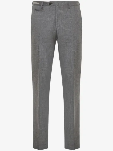 Corneliani pressed-crease wool trousers