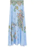 ETRO paisley maxi skirt - Blue