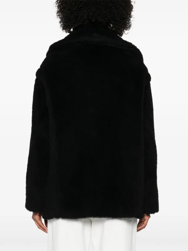 MAXMARA マックスマーラ ブラックファー風ロングコート XS Max Mara エコファー コート | ブラック | FARFETCH JP