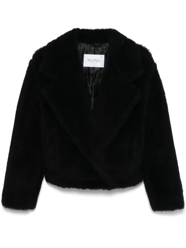 【送料&関税込】Max Mara oggeri Jacket Cropped Teddy Bear Icon Coat in alpaca and wool, white