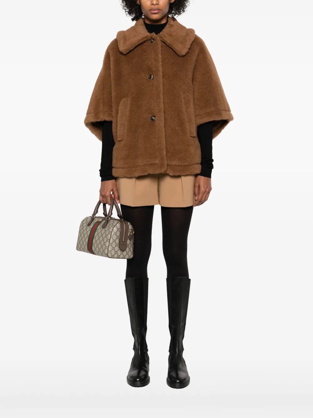 Max Mara Tenebre cape - Bruin