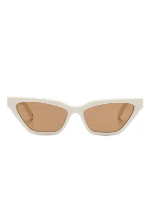 Off-White Eyewear オーバルフレーム サングラス | ホワイト | FARFETCH JP