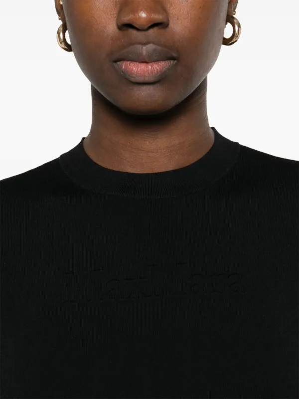 Tシャツ・カットソー Max Mara SEGALE - Viscose blend sweater with logo Max Mara Segale - Viscose Blend Sweater With Logo In Beige
