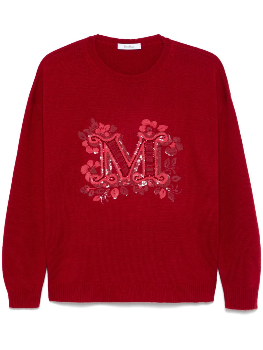 Max Mara sequin-embellished sweater - Red