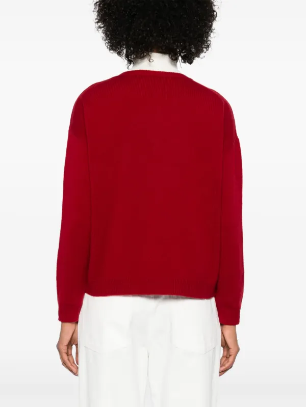 Max Mara Maglione Con Paillettes Rosso FARFETCH IT