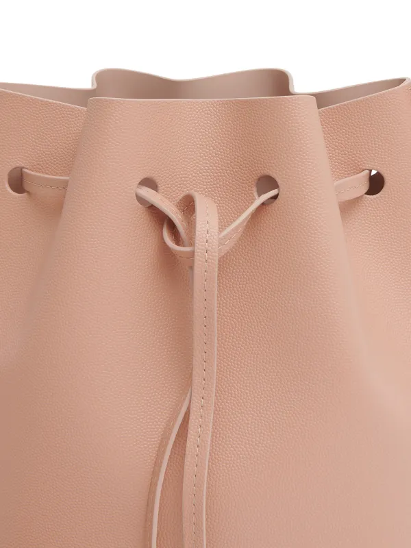 Mansur Gavriel Pink Grained Leather Mini Bucket Bag