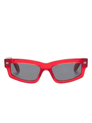 Versace Eyewear スクエアフレーム サングラス | レッド | FARFETCH JP