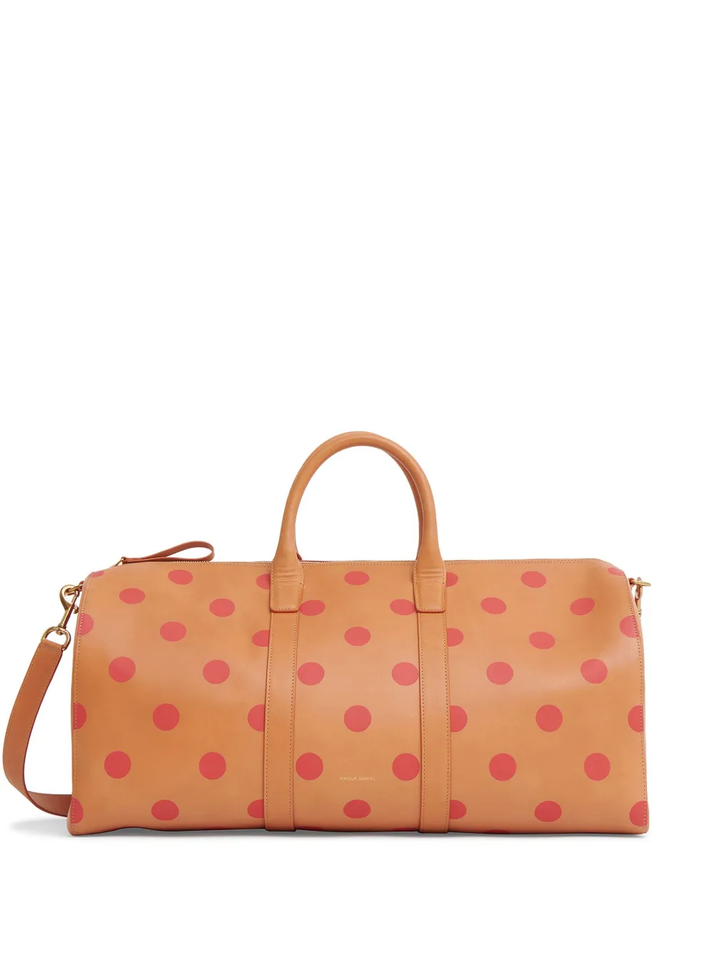 large polka-dot travel bag