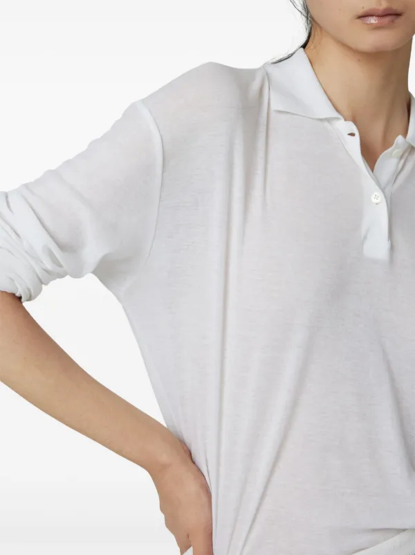 Miu Miu Jersey Polo Shirt | White | FARFETCH