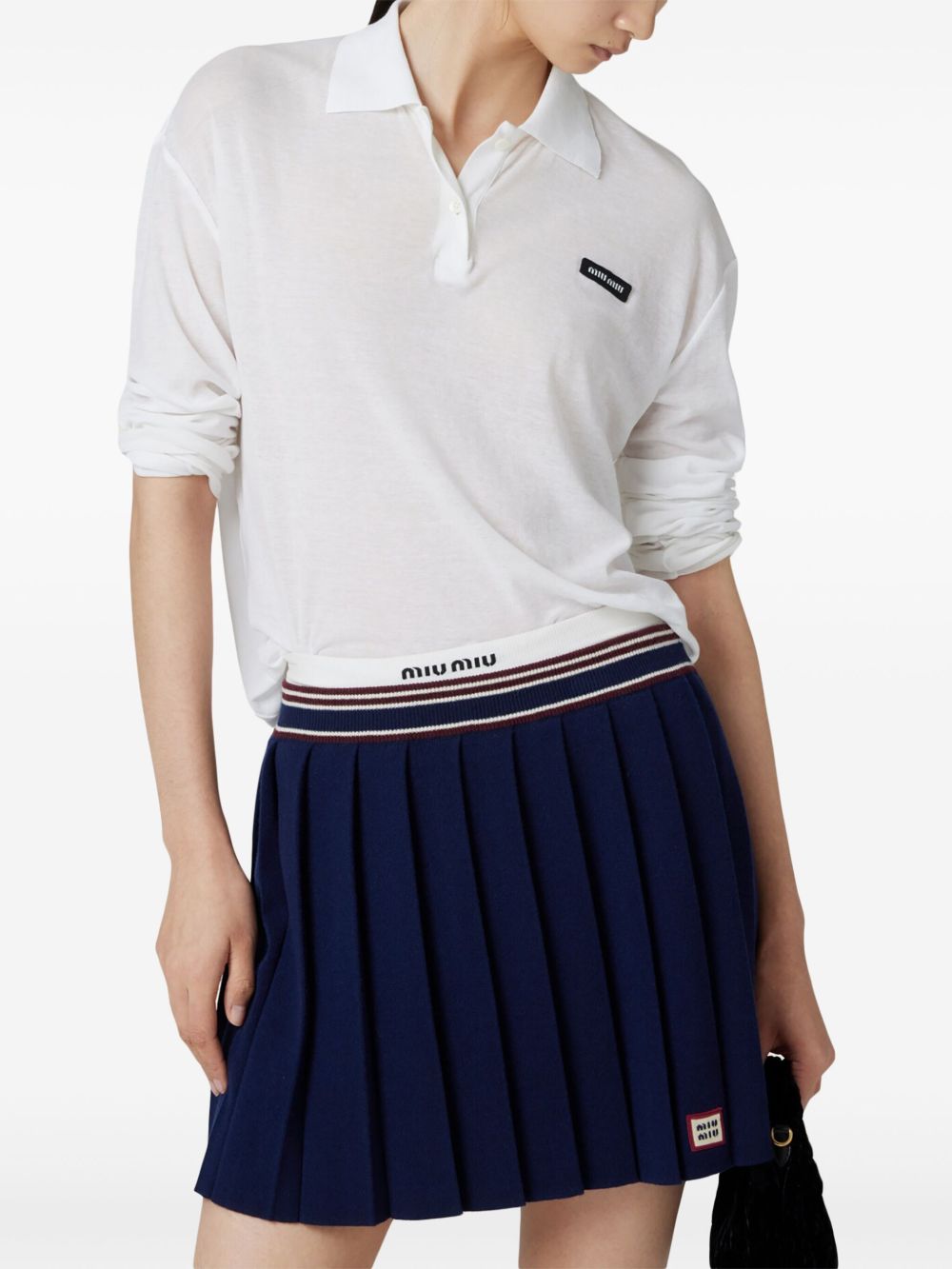 Miu Miu Jersey poloshirt - Wit