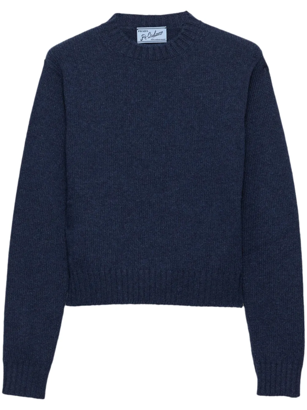 Prada Re-Cashmere geribbelde trui Blauw