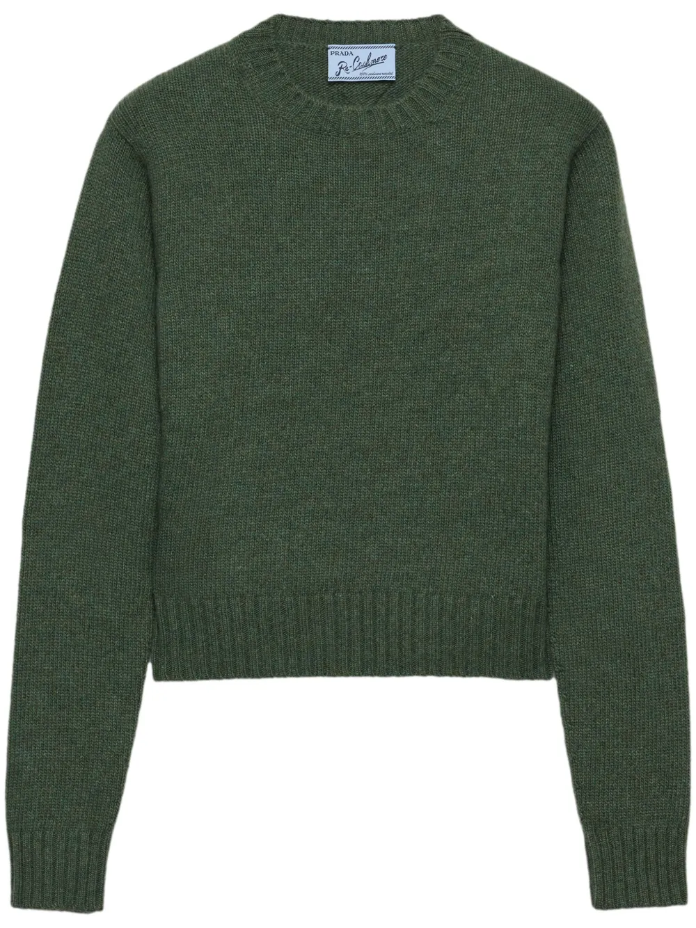 Prada Re-Cashmere geribbelde trui Groen