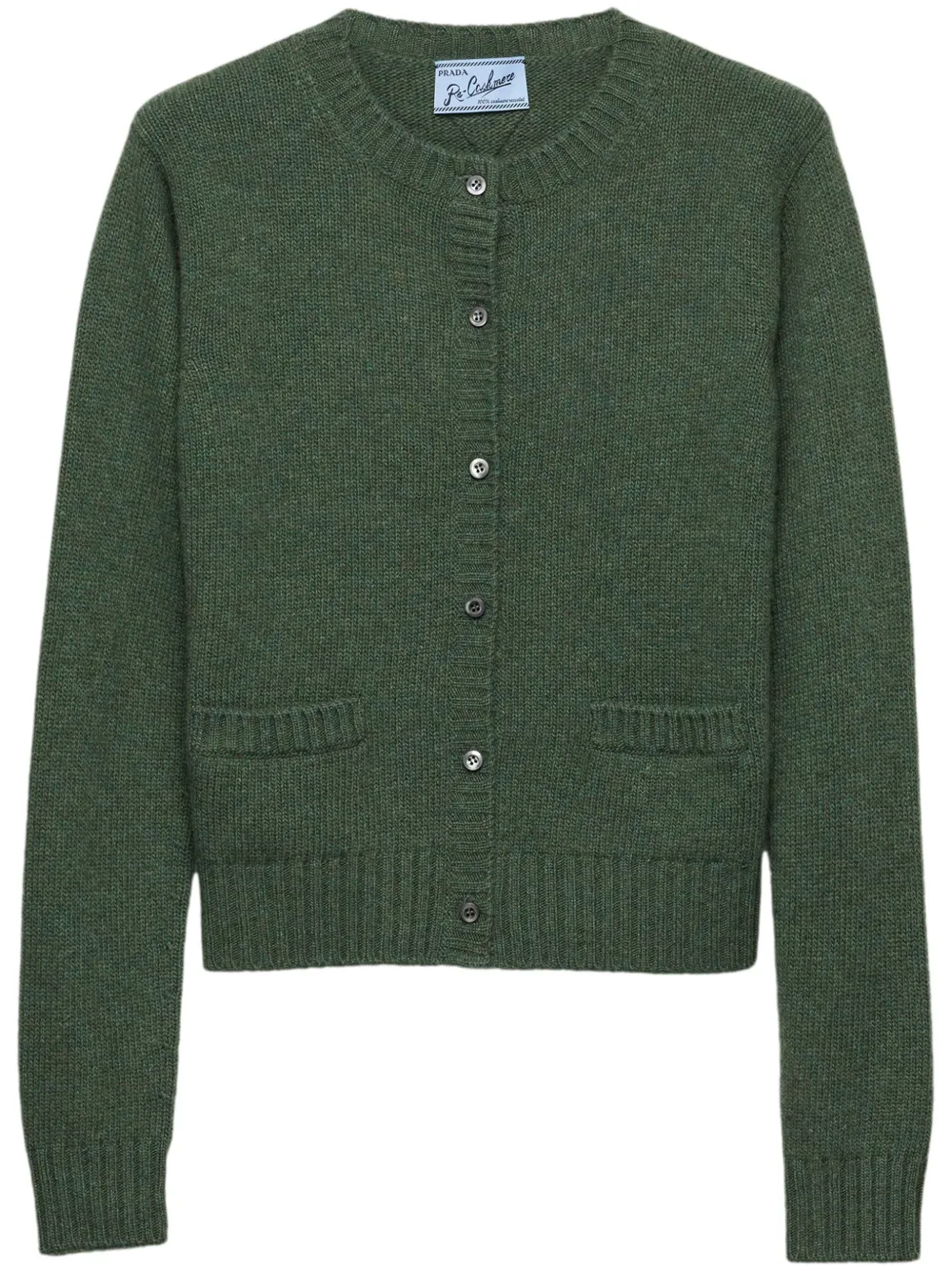 Prada Re-Cashmere vest Groen
