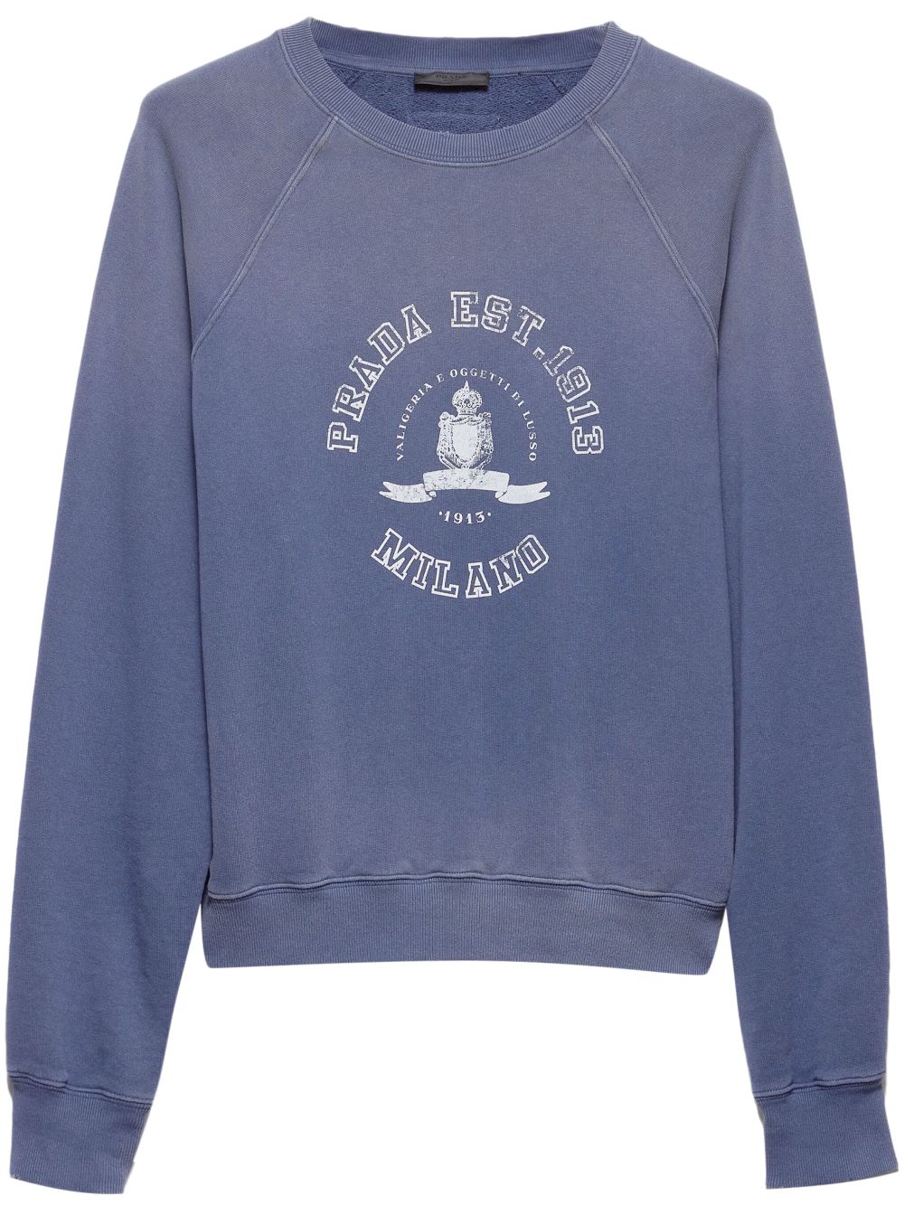 Prada cotton fleece sweatshirt - Blue